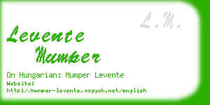 levente mumper business card